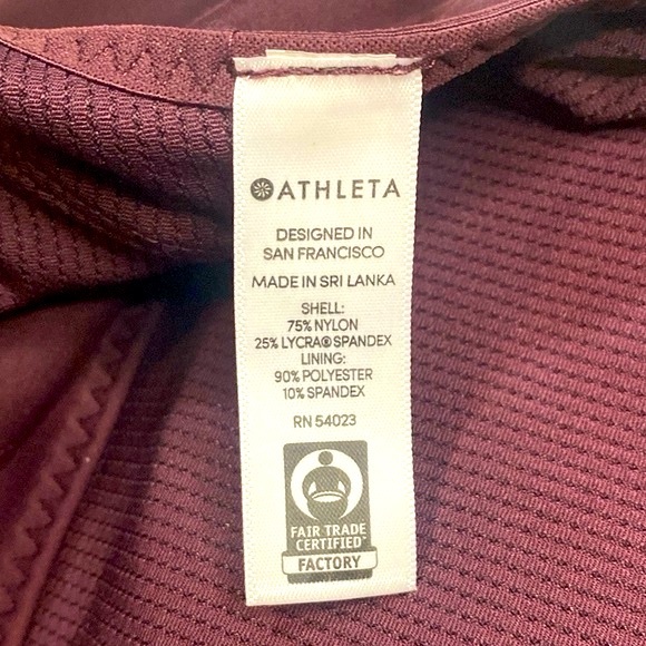 Athleta Purple Wine High-Neck Bra Top, Size Medium - Picture 8 of 13